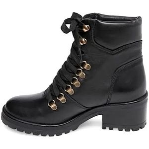 STEVE MADDEN BLACK LEATHER BOOTS